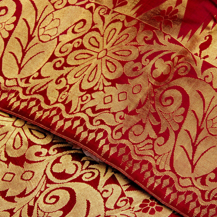 Kuberan Maroon Kanchivaram Silk Saree
