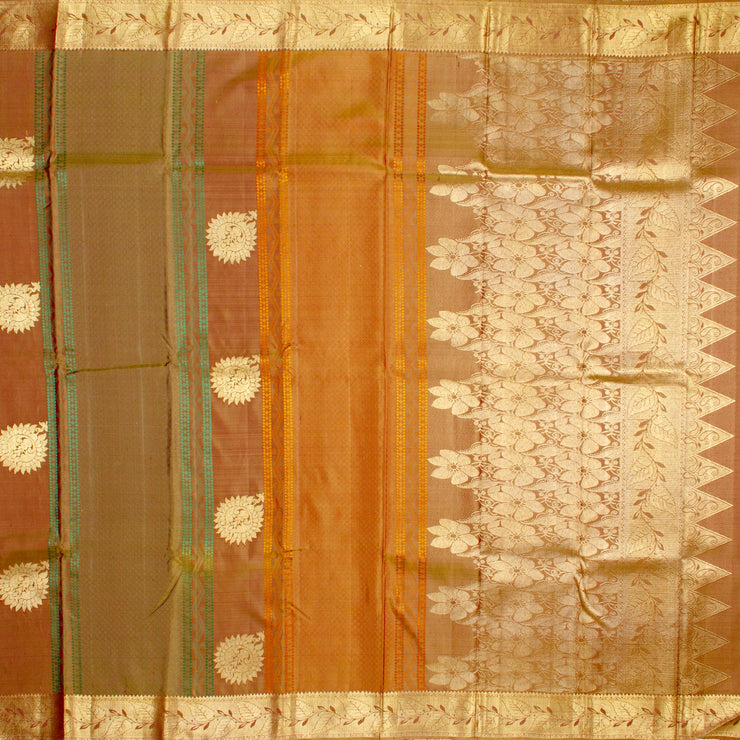 Kuberan Multi Golden Kanchivaram Silk Saree