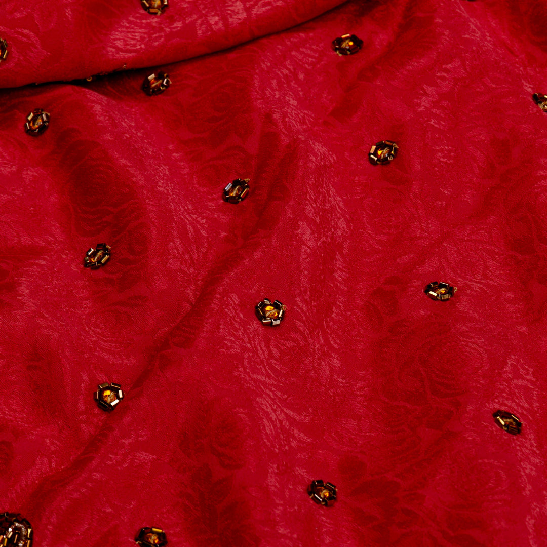 Kuberan Reddish Pink Crepe Saree