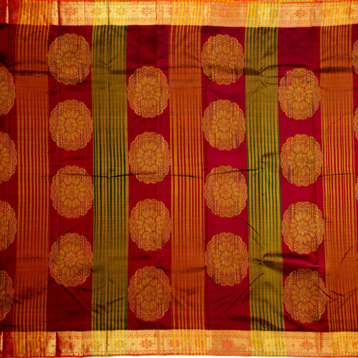 Kuberan Maroon Kanchivaram Silk Saree