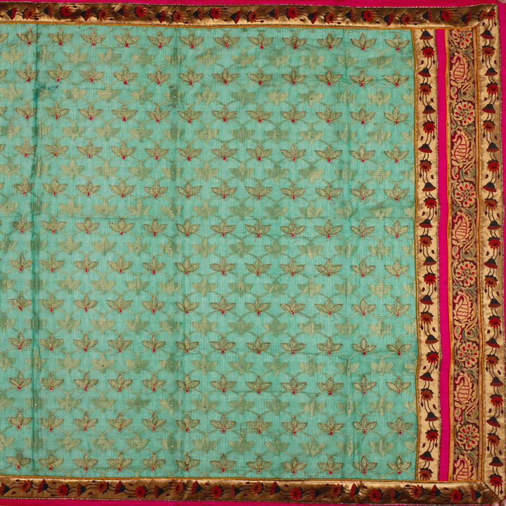 Kuberan Greenish Kota saree