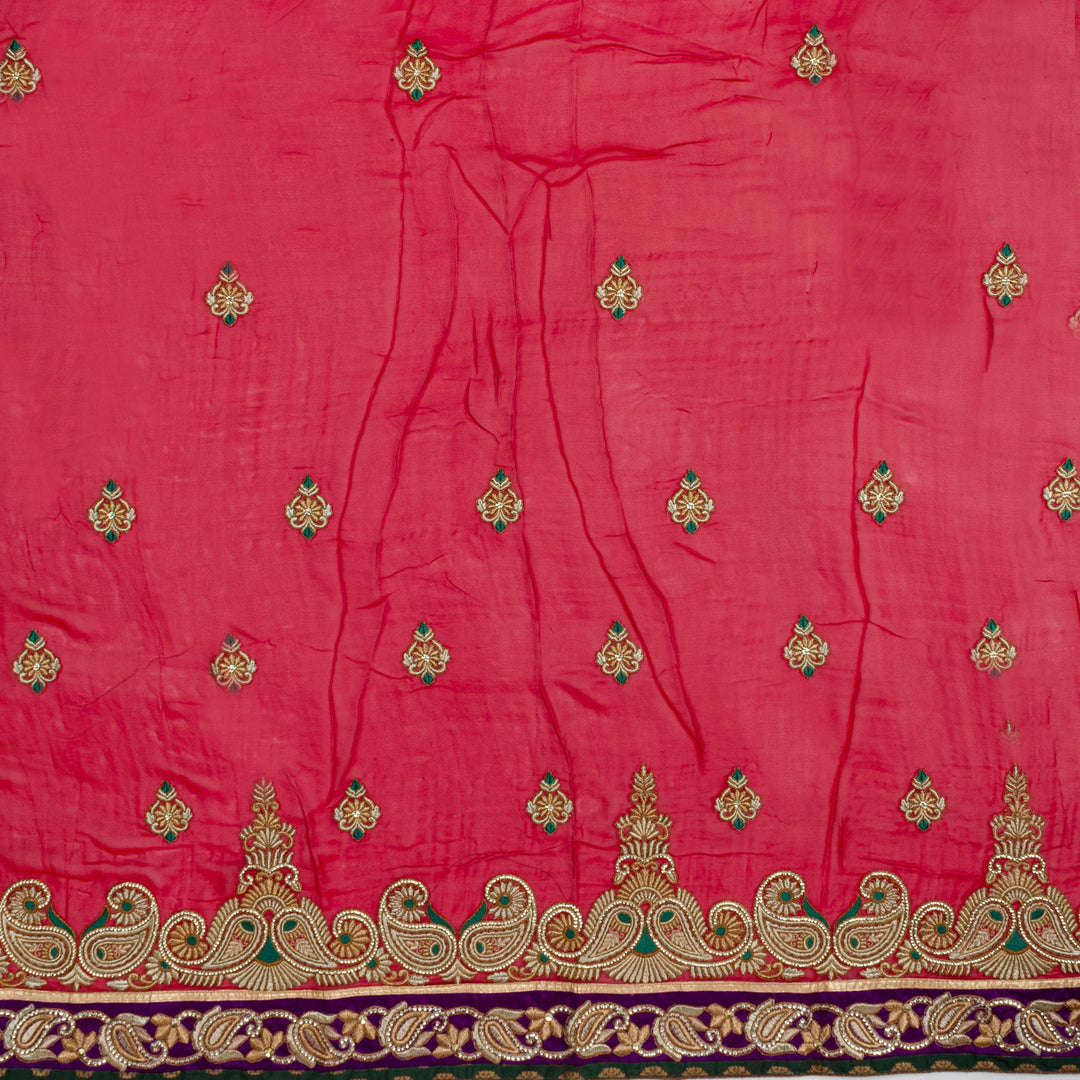 Kuberan Red Georgette Saree