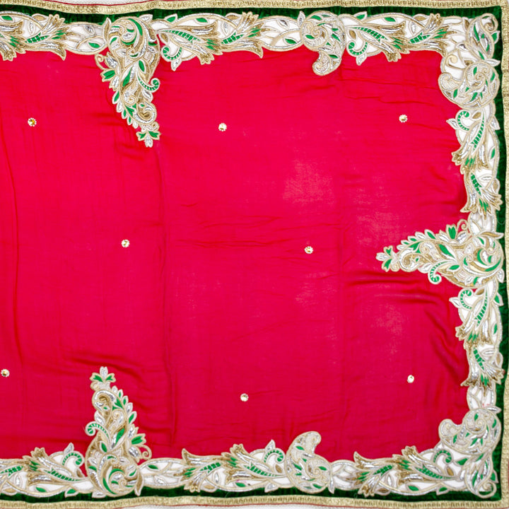 Kuberan Red Georgette Saree