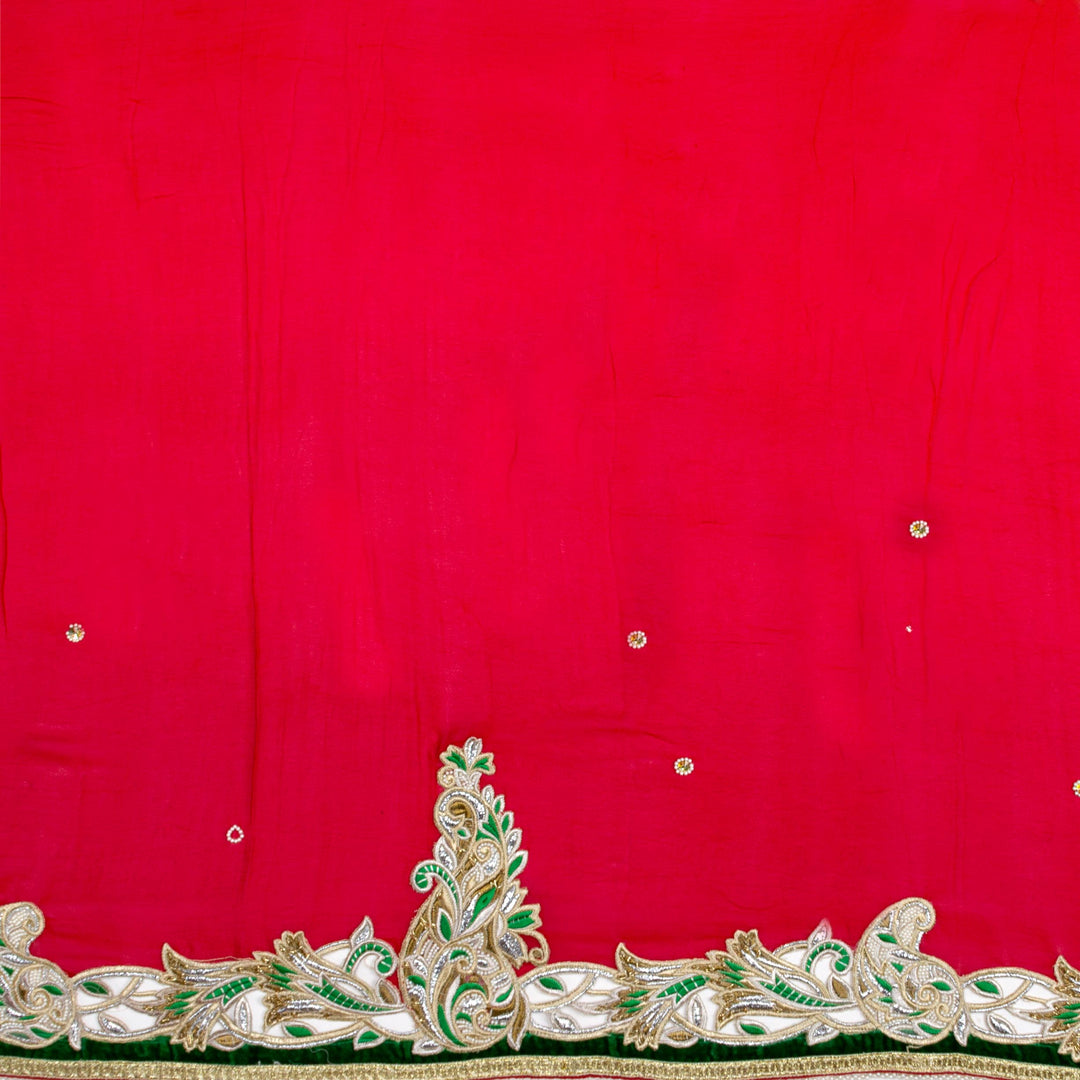 Kuberan Red Georgette Saree