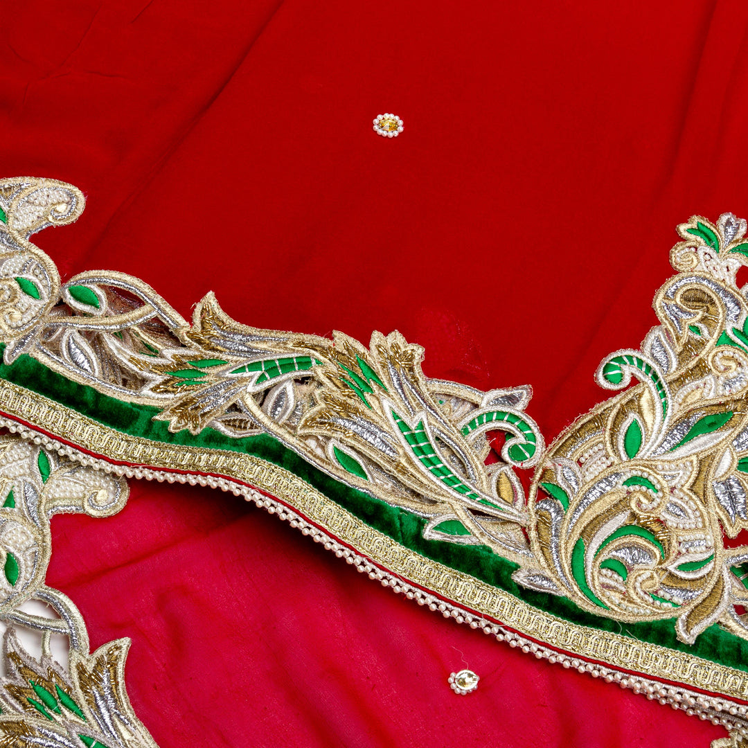 Kuberan Red Georgette Saree