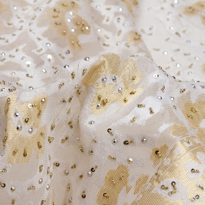 Kuberan White Net Khadi Saree