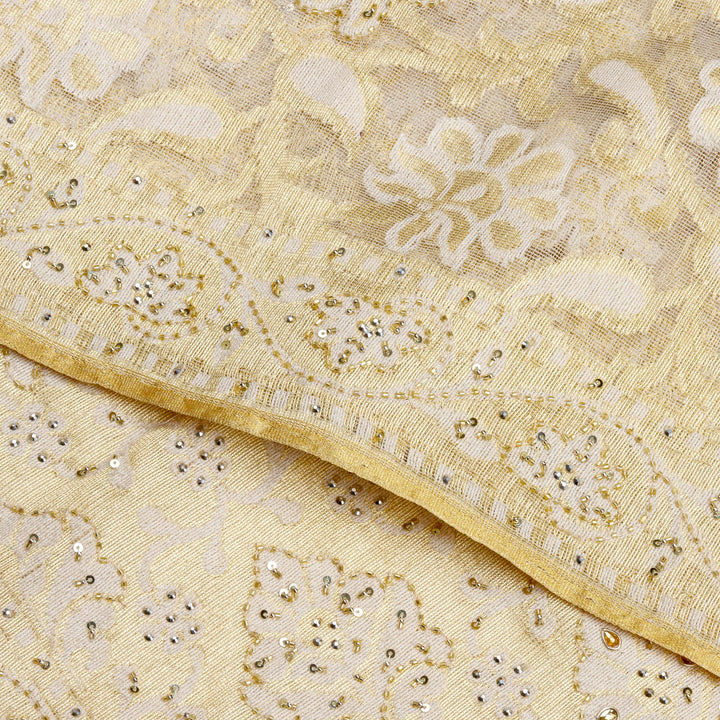 Kuberan White Net Khadi Saree