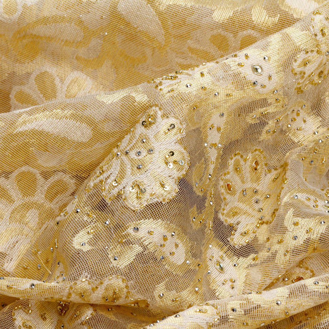 Kuberan White Net Khadi Saree