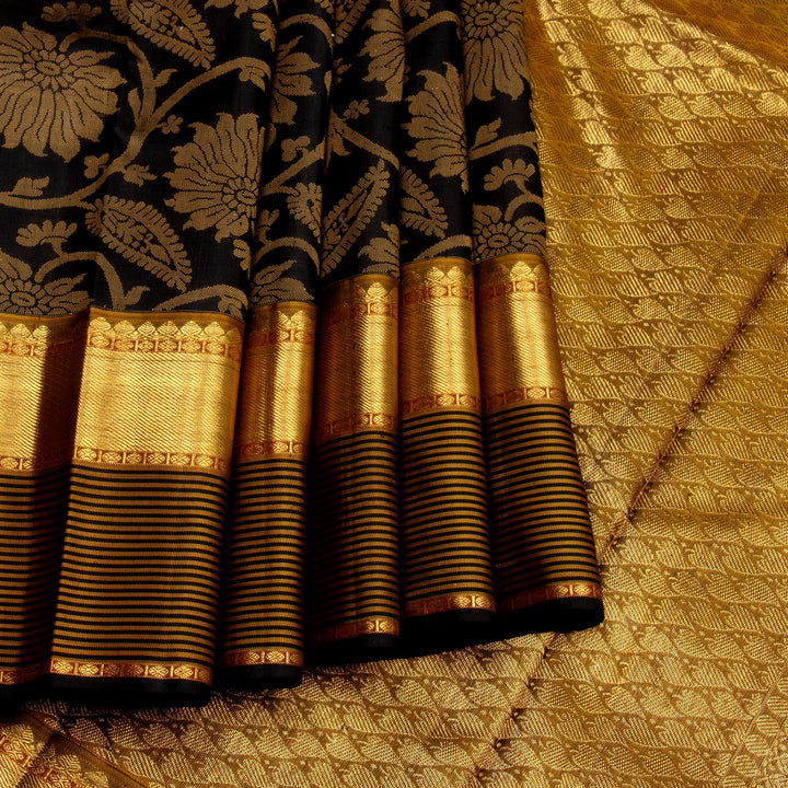 Kuberan Black Kanchivaram Silk Saree
