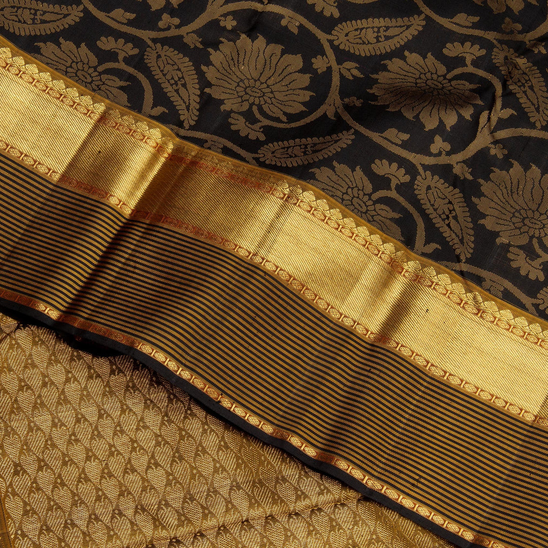 Kuberan Black Kanchivaram Silk Saree