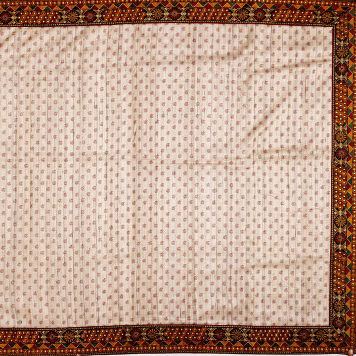 Kuberan Off White Chapa Saree