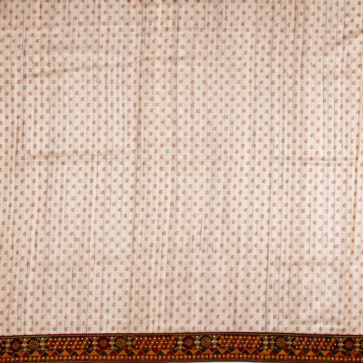 Kuberan Off White Chapa Saree