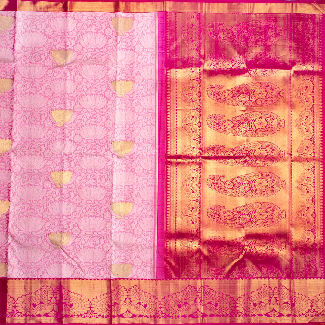 Kuberan Pink Kanchivaram Silk Saree