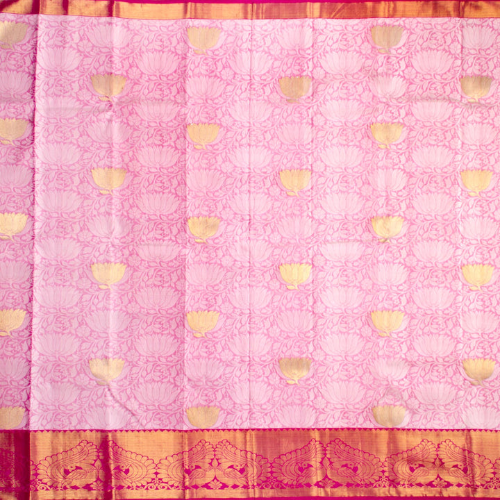 Kuberan Pink Kanchivaram Silk Saree