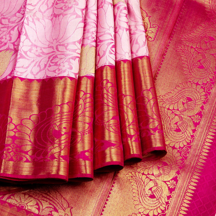 Kuberan Pink Kanchivaram Silk Saree