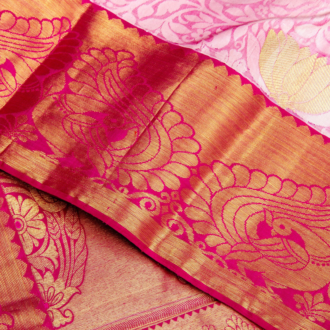 Kuberan Pink Kanchivaram Silk Saree