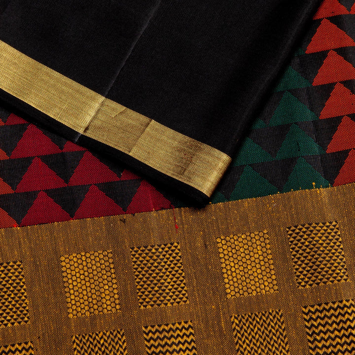 Kuberan Black Kanchivaram Silk Saree