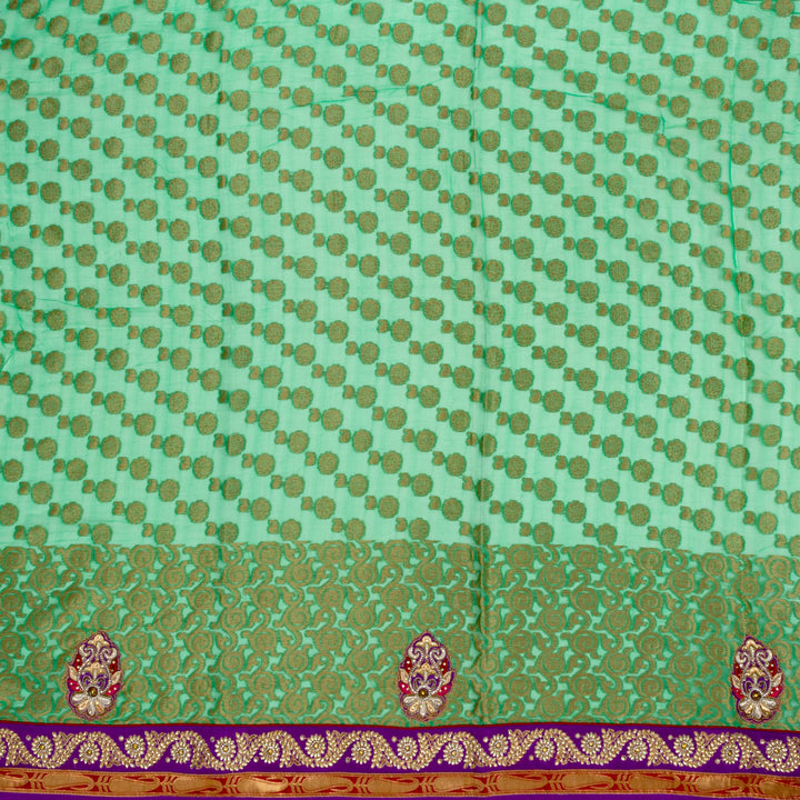 Kuberan Green Georgette Saree