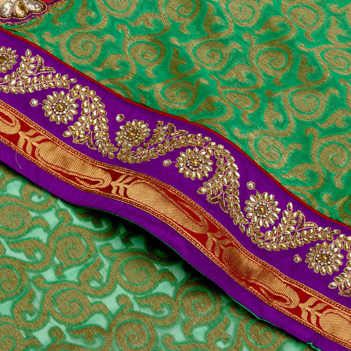 Kuberan Green Georgette Saree