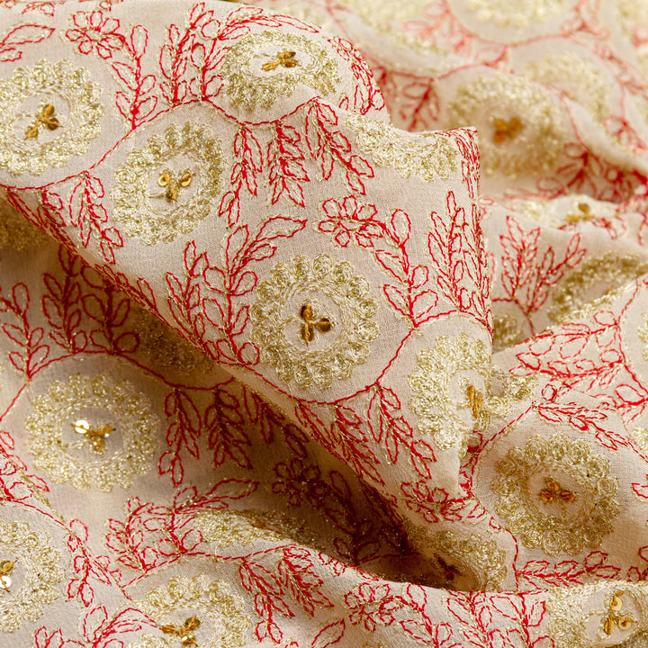 Kuberan Cream Georgette Saree