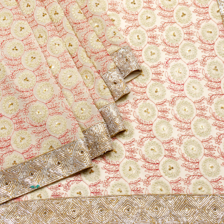 Kuberan Cream Georgette Saree