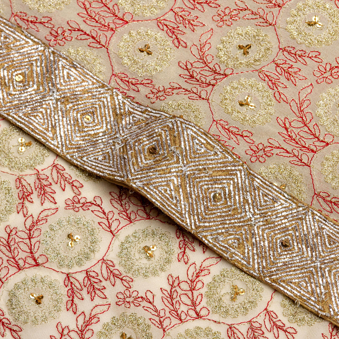 Kuberan Cream Georgette Saree