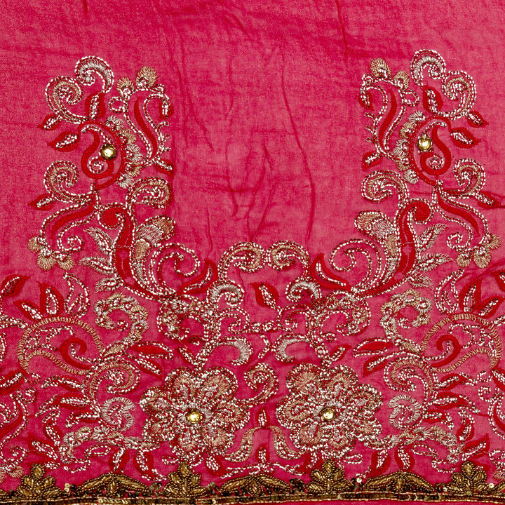 Kuberan Red Georgette Saree