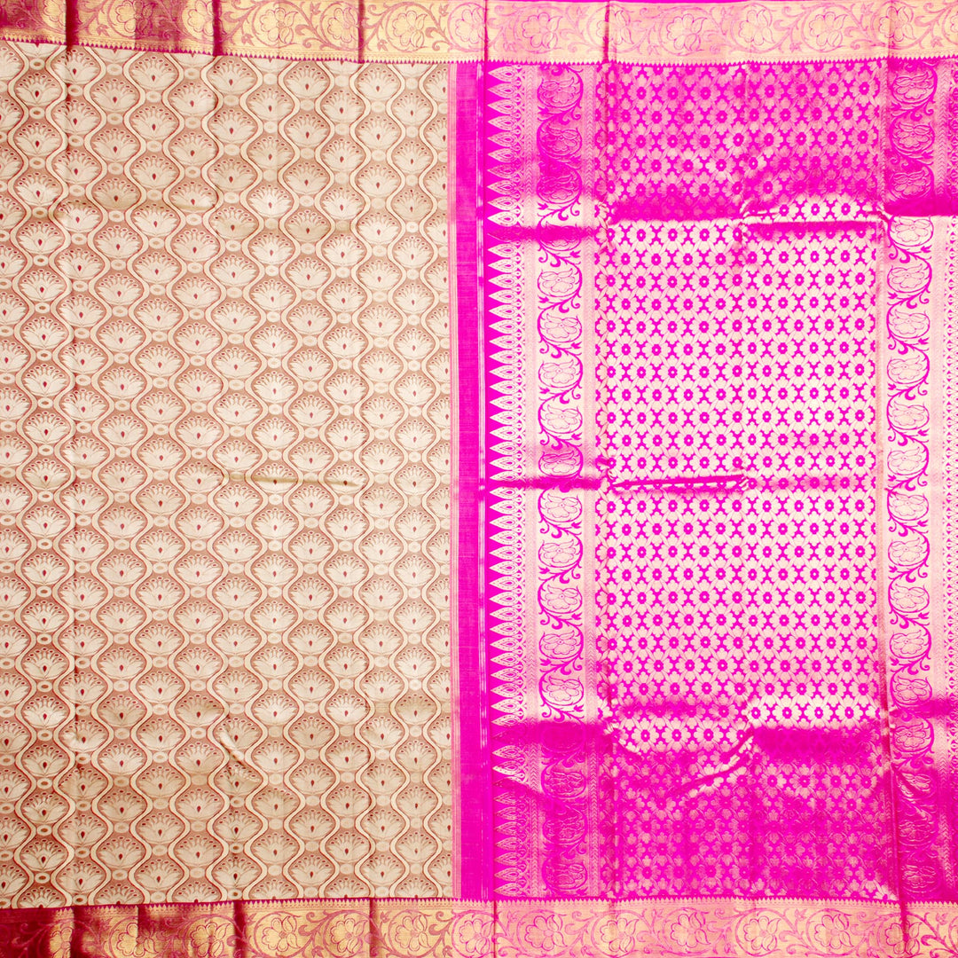 Kuberan Ivory Kanchivaram Silk Saree