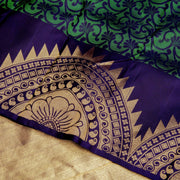 Kuberan Green Blue Kanchivaram Silk Saree
