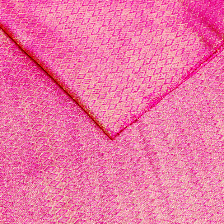 Kuberan Rani Pink Kanchivaram Silk Saree