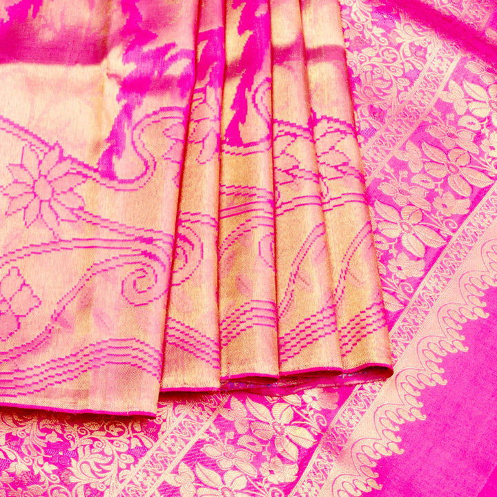 Kuberan Rani Pink Kanchivaram Silk Saree