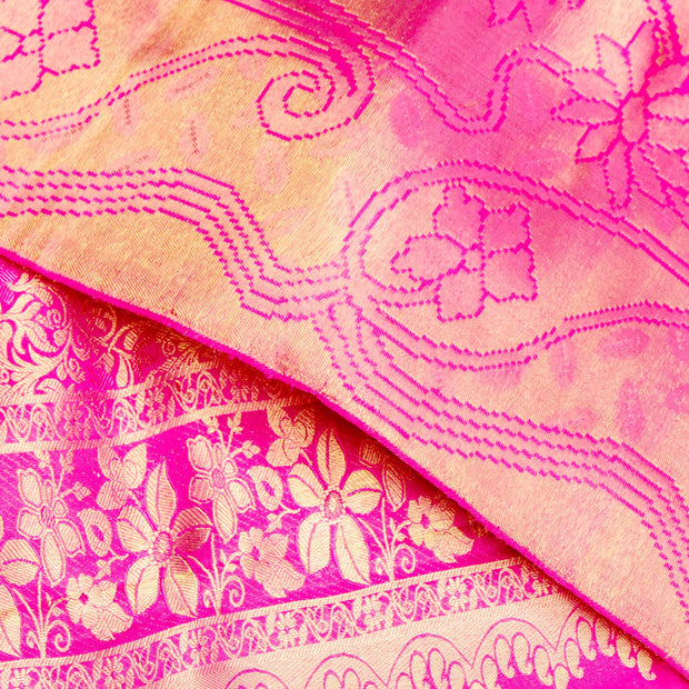 Kuberan Rani Pink Kanchivaram Silk Saree