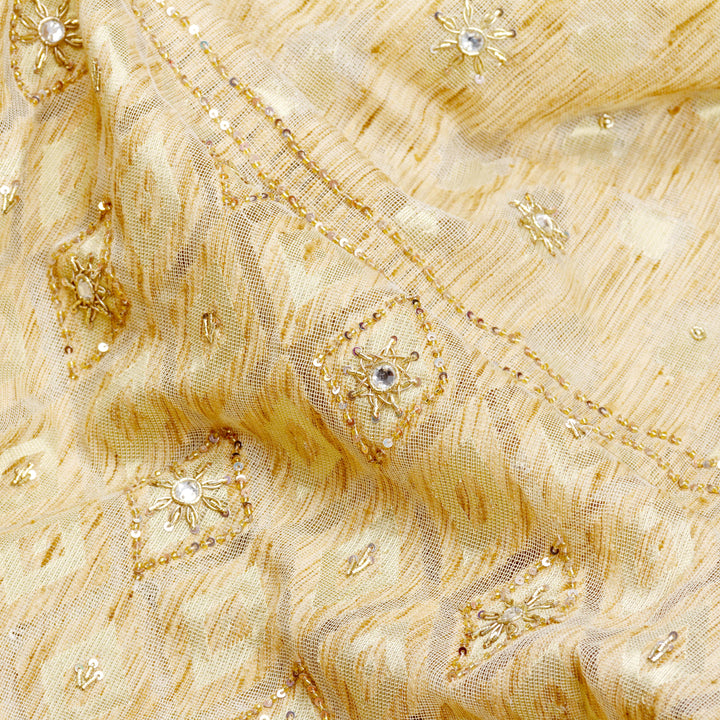 Kuberan Off white Net Khadi Saree