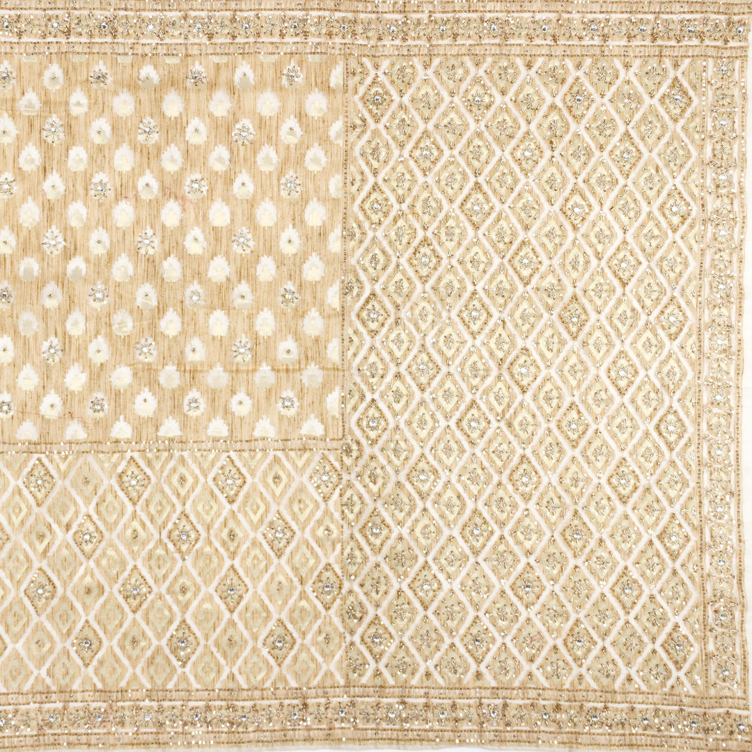 Kuberan Off white Net Khadi Saree