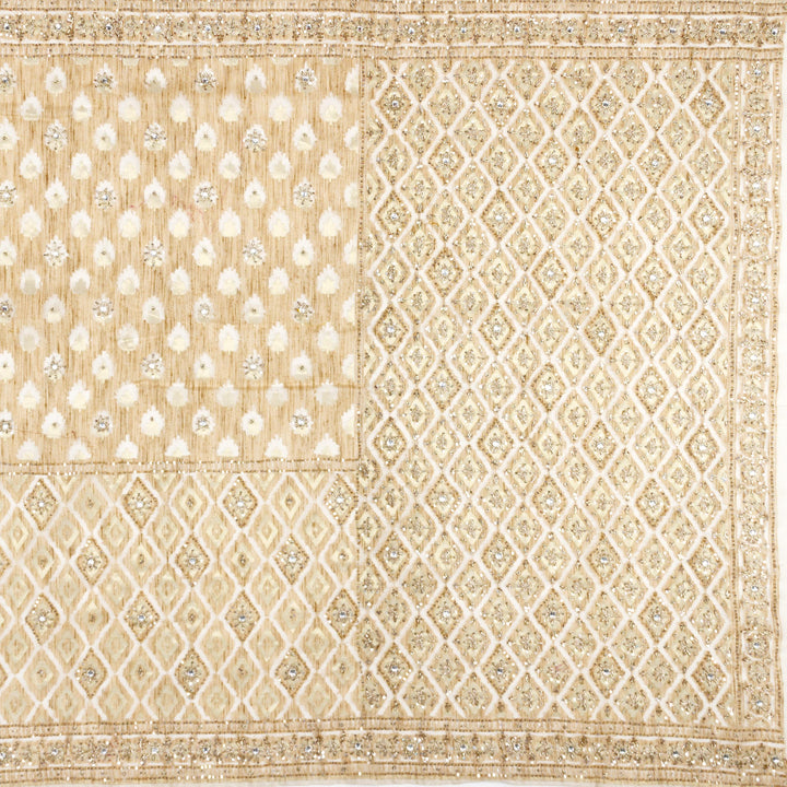 Kuberan Off white Net Khadi Saree