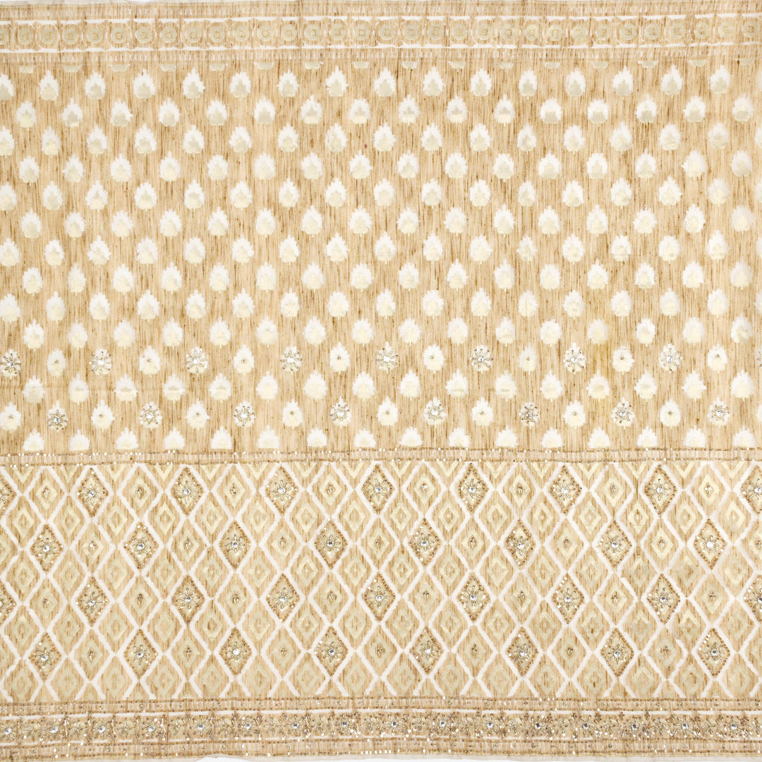 Kuberan Off white Net Khadi Saree