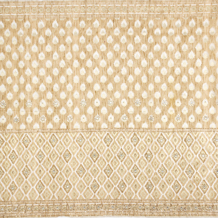 Kuberan Off white Net Khadi Saree