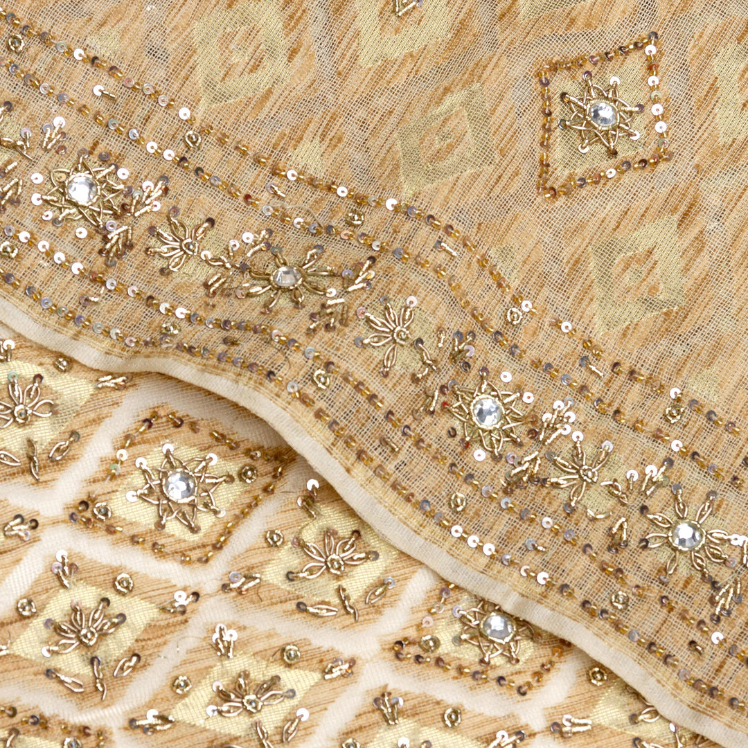 Kuberan Off white Net Khadi Saree