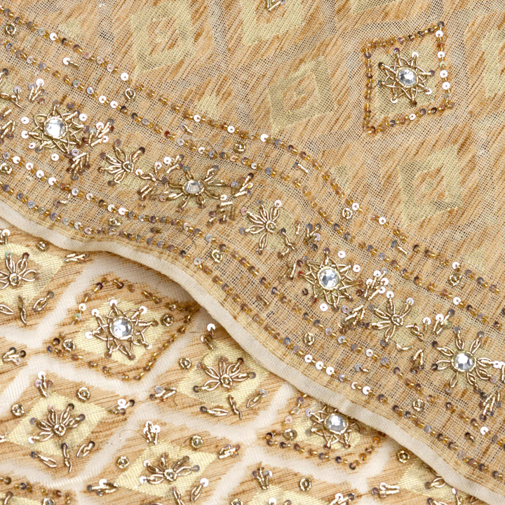 Kuberan Off white Net Khadi Saree