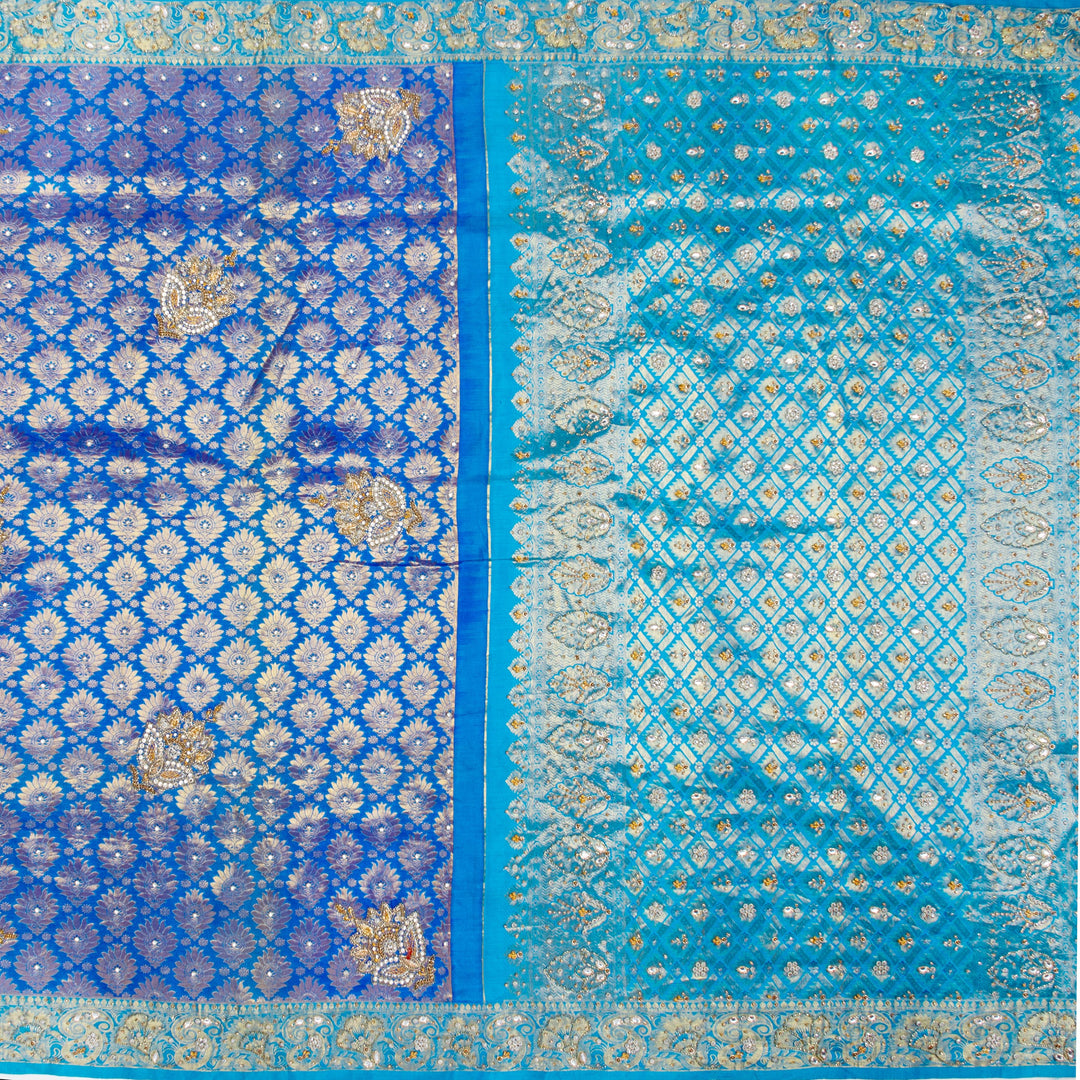Kuberan Blue Silk Saree