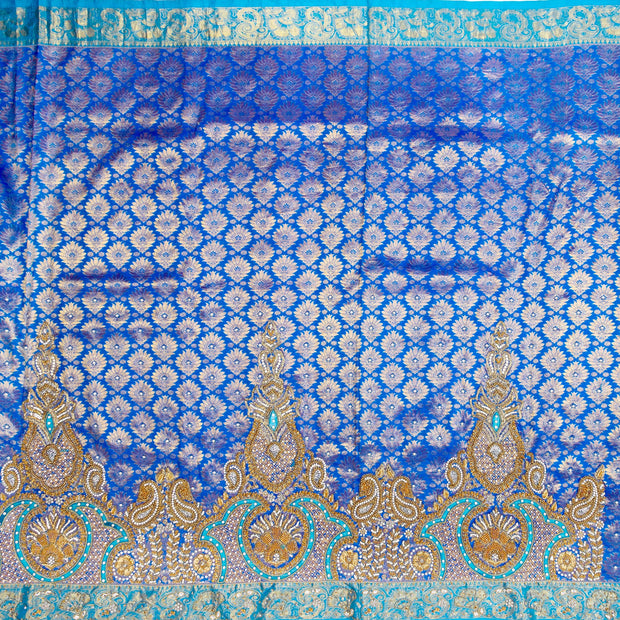 Kuberan Blue Silk Saree