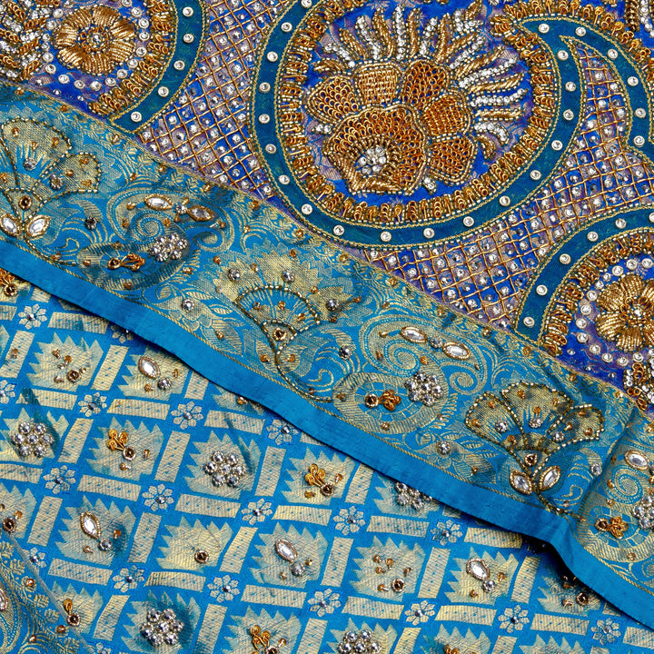 Kuberan Blue Silk Saree