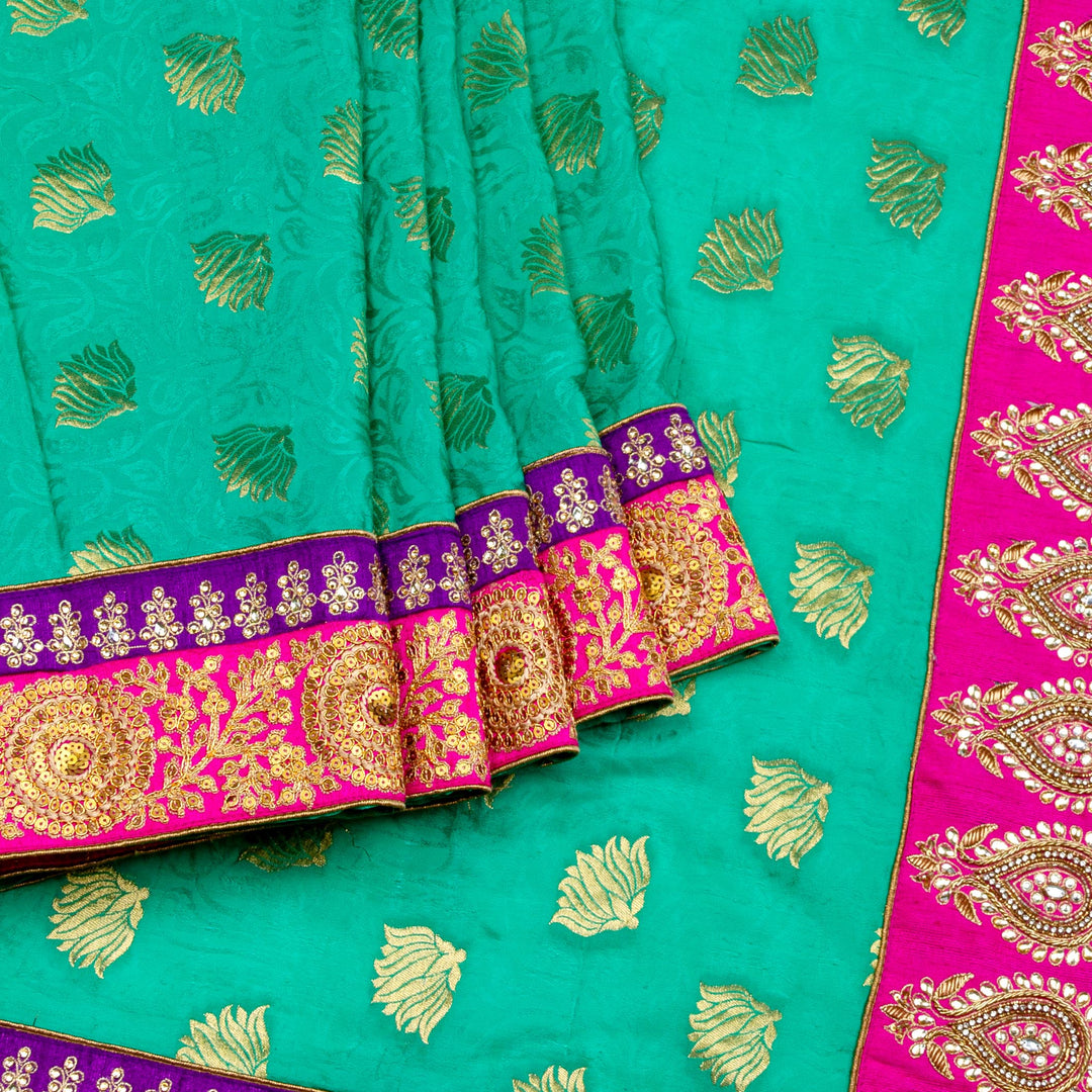 Ananda Blue Georgette Saree