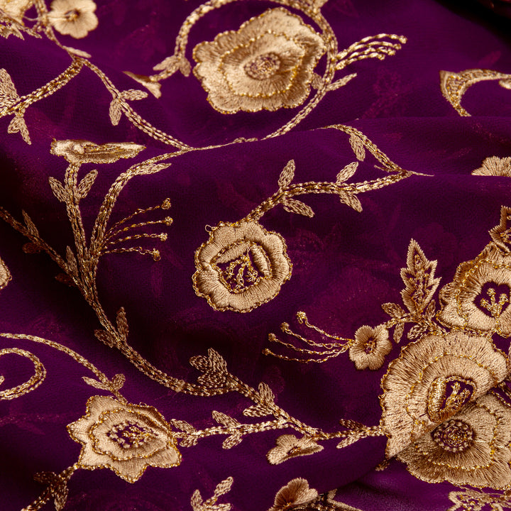 Kuberan Purple Georgette Saree