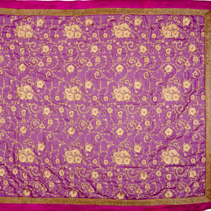 Kuberan Purple Georgette Saree