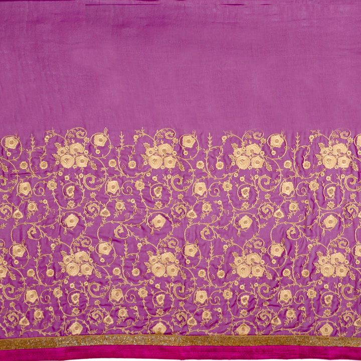 Kuberan Purple Georgette Saree