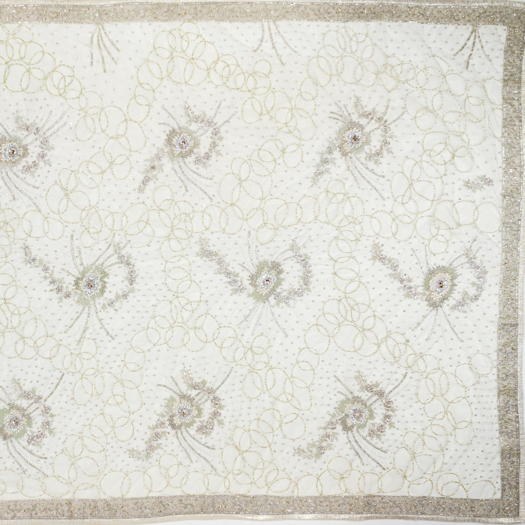 Kuberan Pista Green Shimmer Georgette Saree