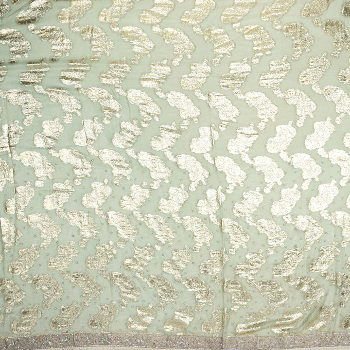 Kuberan Pista Green Shimmer Georgette Saree