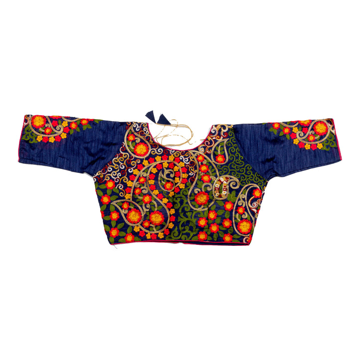 Kuberan Orange Cream Georgette Saree