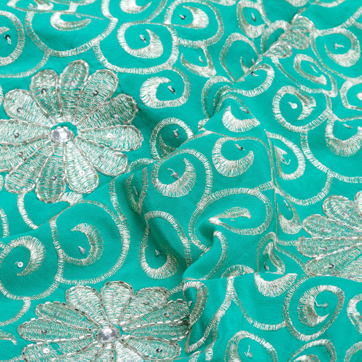 Kuberan Blue Georgette Saree